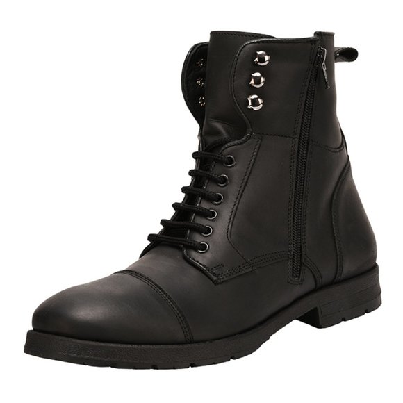 LIBERTYZENO Men\'s Black Lace-Up Casual Boots main image 4